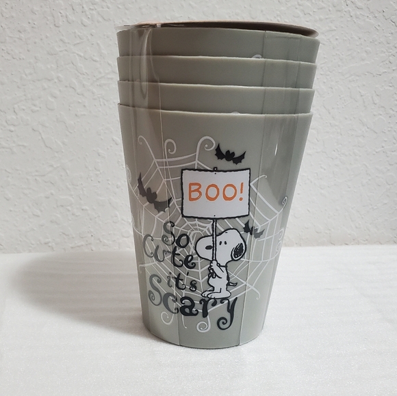 Peanuts Other - Peanuts Snoopy Halloween 'BOO!' Gray Party Cups - 4 Pack